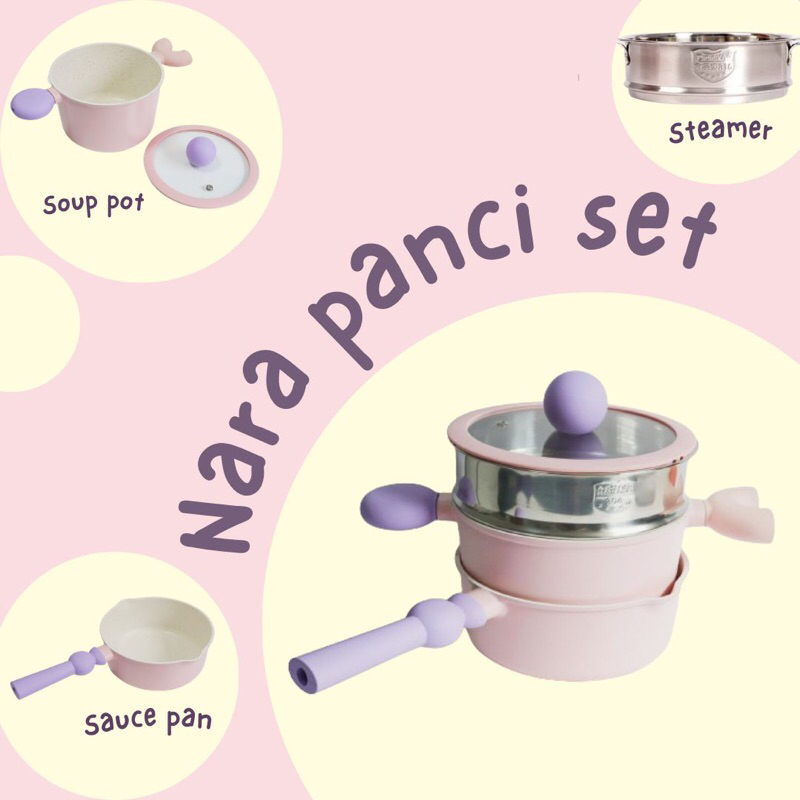 NARA Panci Set / Panci 4pcs /Panci Granit /Pan Korea