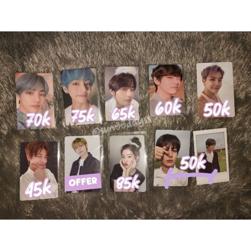 PHOTOCARD BTS ENHYPEN REDVELVET OFFICIAL (TAEHYUNG PERSONA, MOST 7, LY TEAR, JHOPE DIMENSION ANSWER 