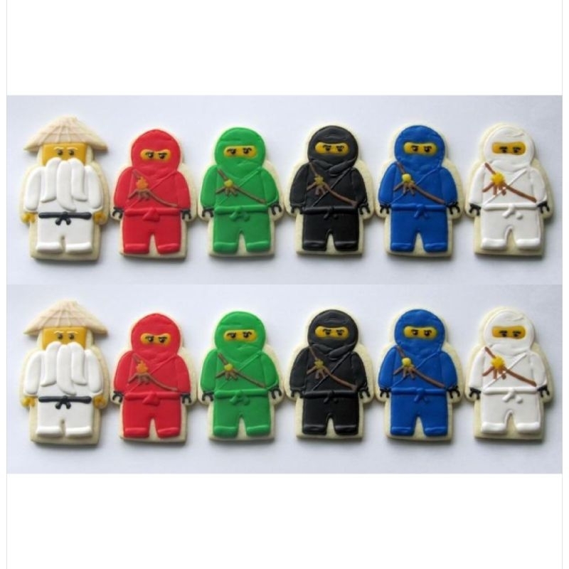 

IHANALICIOUS Butter cookies Tema Warrior Ninja Karate Silat Jujitsu (kukis hias karakter)