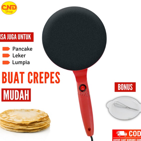 Pancake Crape Maker Teflon Alat Cetakan Pembuat Kulit Lumpia Risol Risoles Listrik