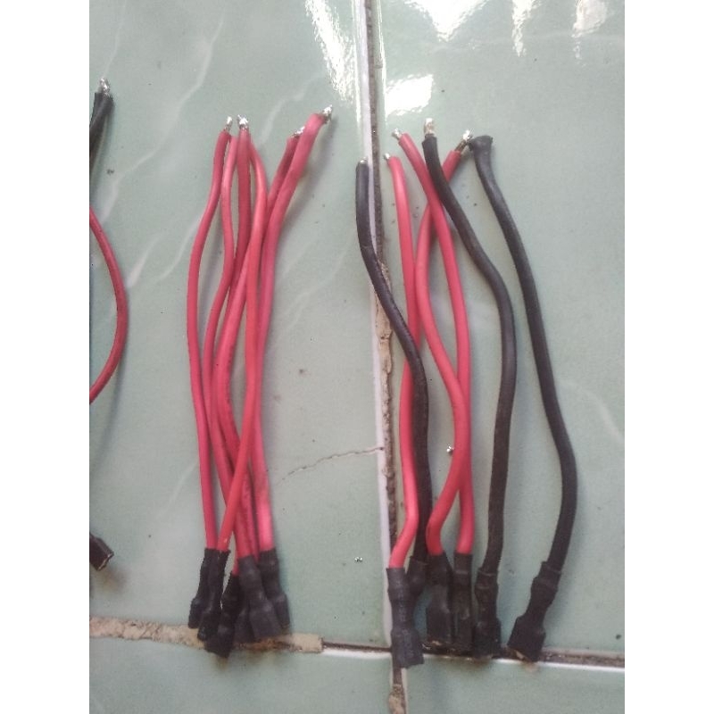 kabel aki UPS kecil bekas panjang 15 cm an sepasang