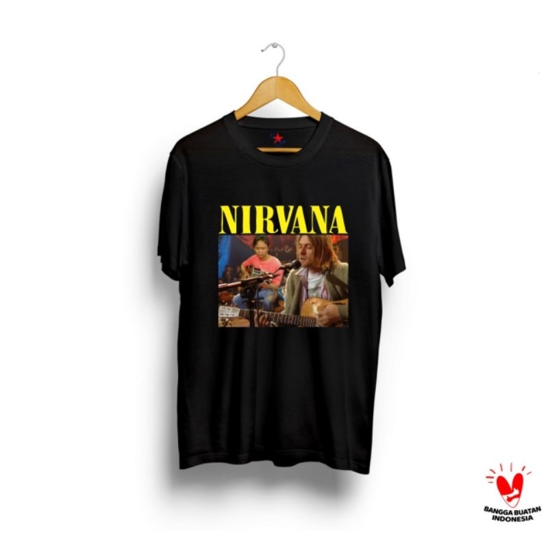 Baju Kaos Nirvana Kurt Cobain X Mandra the legend Kaos band musik/Ligar24 tshirt