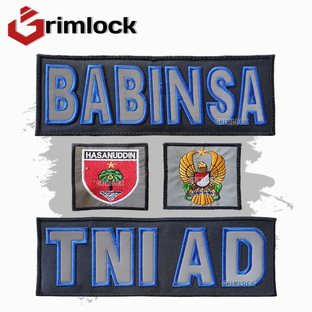 Logo Bordir Hasanuddin / Babinsa TNI / Patch Logo Bordir