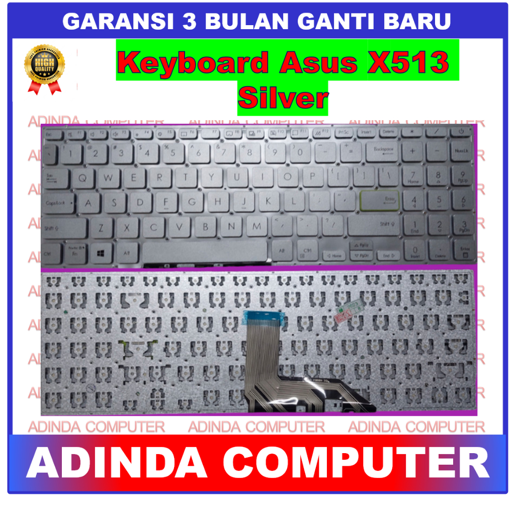 Keyboard Asus Vivobook Ultra 15 X513 K513 M513 K513E K513EA K513M Silver