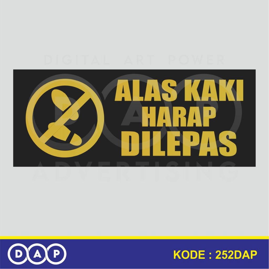 

252 - STIKER ALAS KAKI HARAP DILEPAS (GOLD EDITION) - 25 X 10 CM - VYNIL - TERBAIK