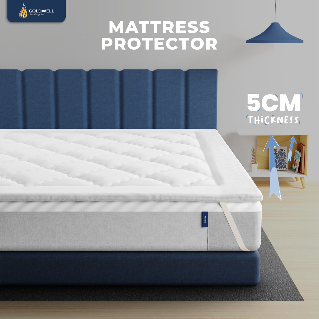 Topper Matras Protector Silicone Mattress Kasur - Matras Alas Pelindung Kasur - Kingsize Single - To