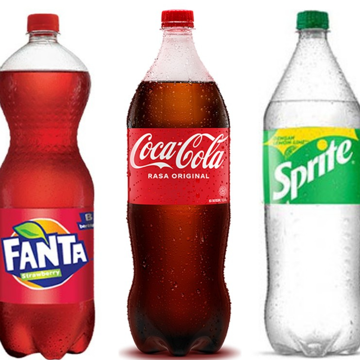 MINUMAN SOFT DRINK COCA COLA FANTA SPRITE 1000 ML BOTOL BESAR