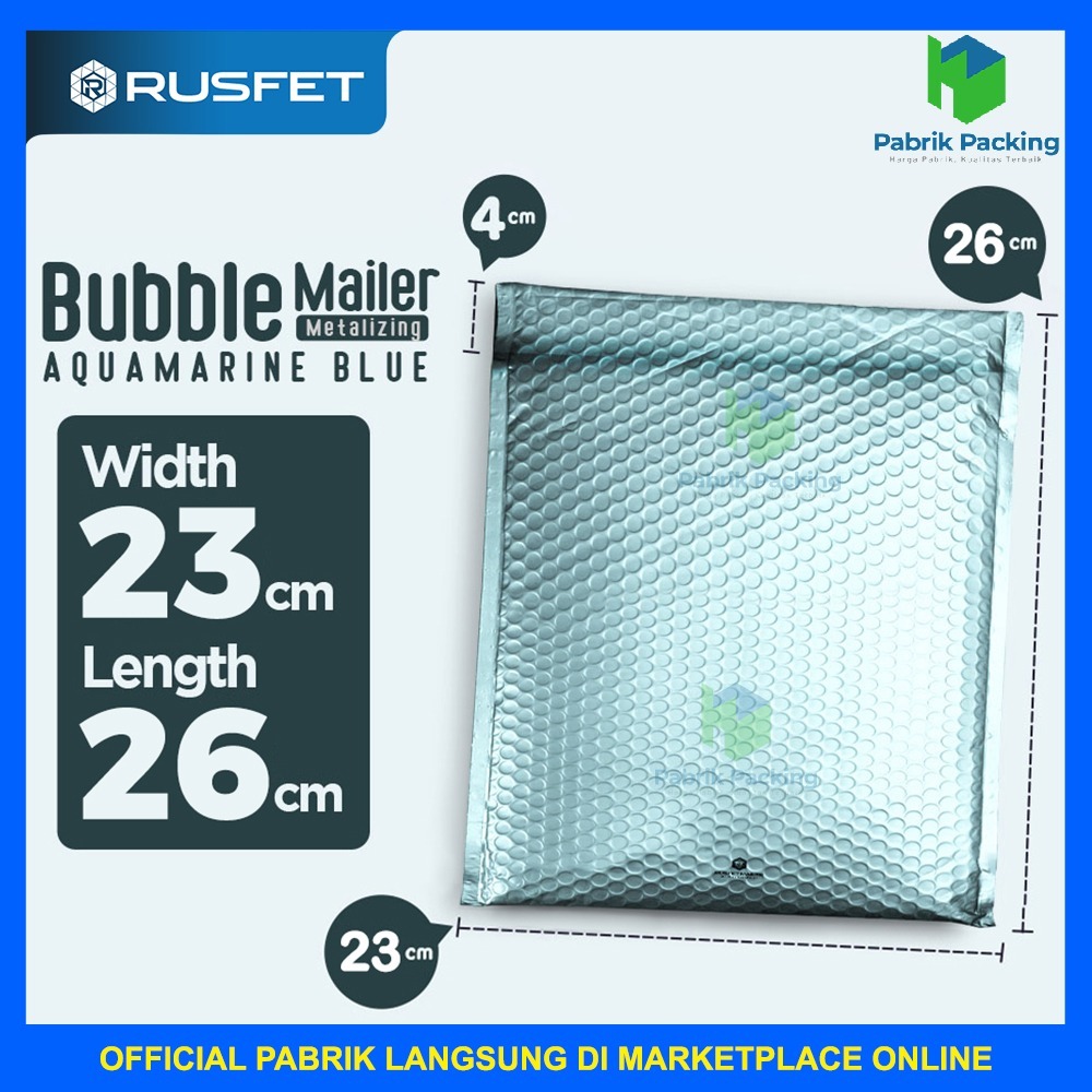 

AMPLOP BUBBLE MURAH BUBBLE PACKING LIGHT BLUE METALIC 23CM x 26CM