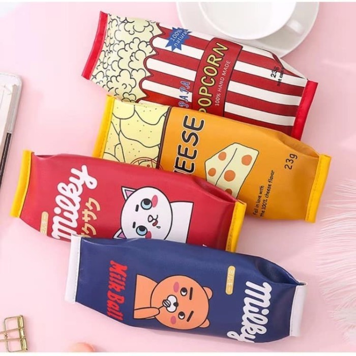 

Kotak Pensil Anak/ Tempat Alat Tulis Sekolah Bentuk Snack Motif Unik