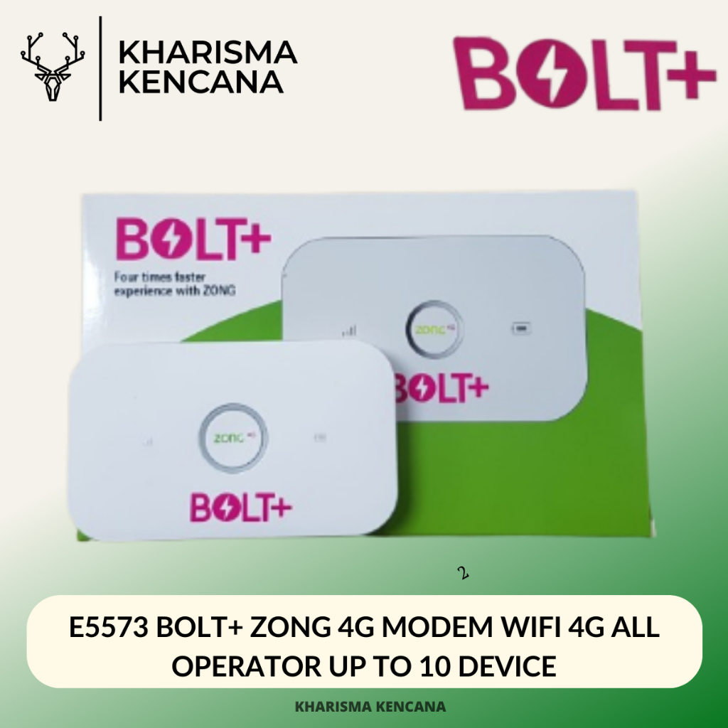 E5573 BOLT+ ZONG 4G MODEM WIFI 4G ALL OPERATOR UP TO 10 DEVICE