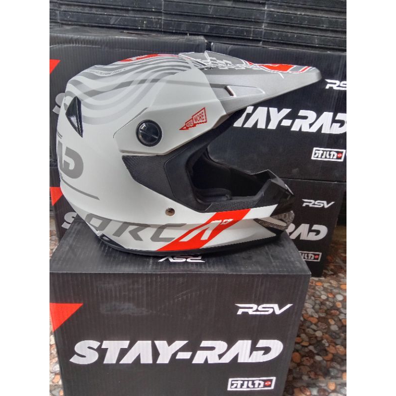 HELM CROSS ORCA NEW 2024 WARNA HITAM PUTIH, PUTIH HITAM DAN PUTIH SILVER MERAH