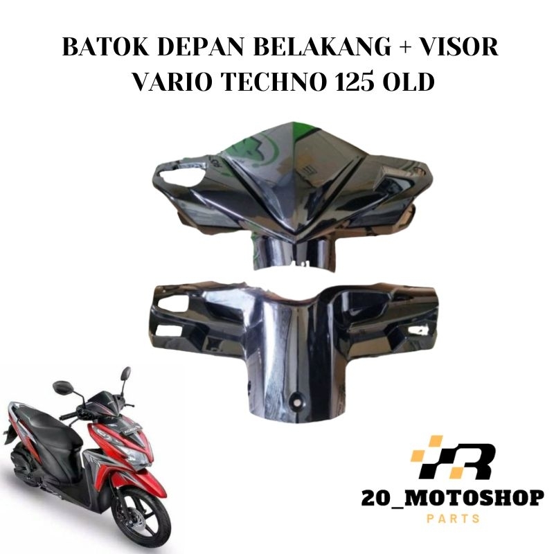 Batok Totok Kepala Depan Belakang Vario Techno 125 Old non Iss / Fullset Batok Kepala depan belakang