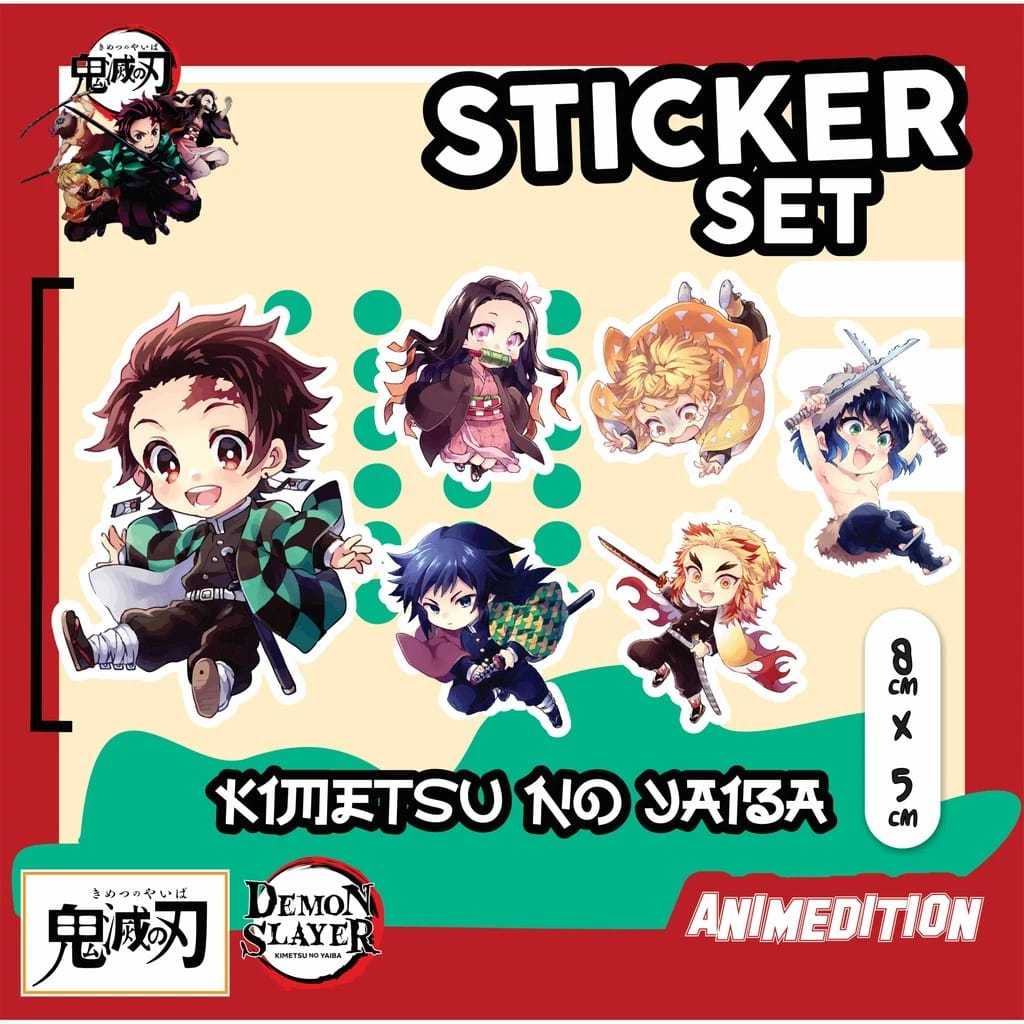 

Stiker Kimetsu No Yaiba Isi 6 Nezuko Tanjirou Anime