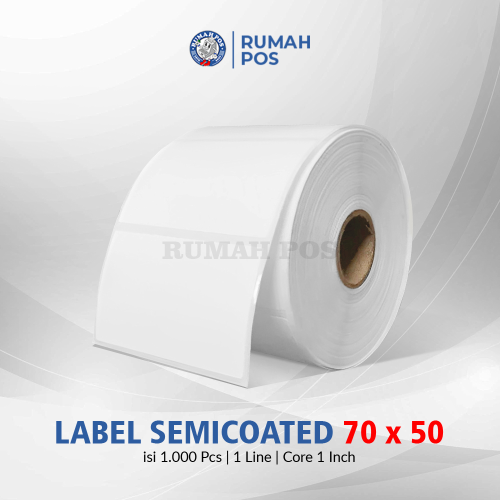 

Label 70 x 50 / 70x50 mm / 70x50mm Semicoated isi 1000 Pcs Stiker