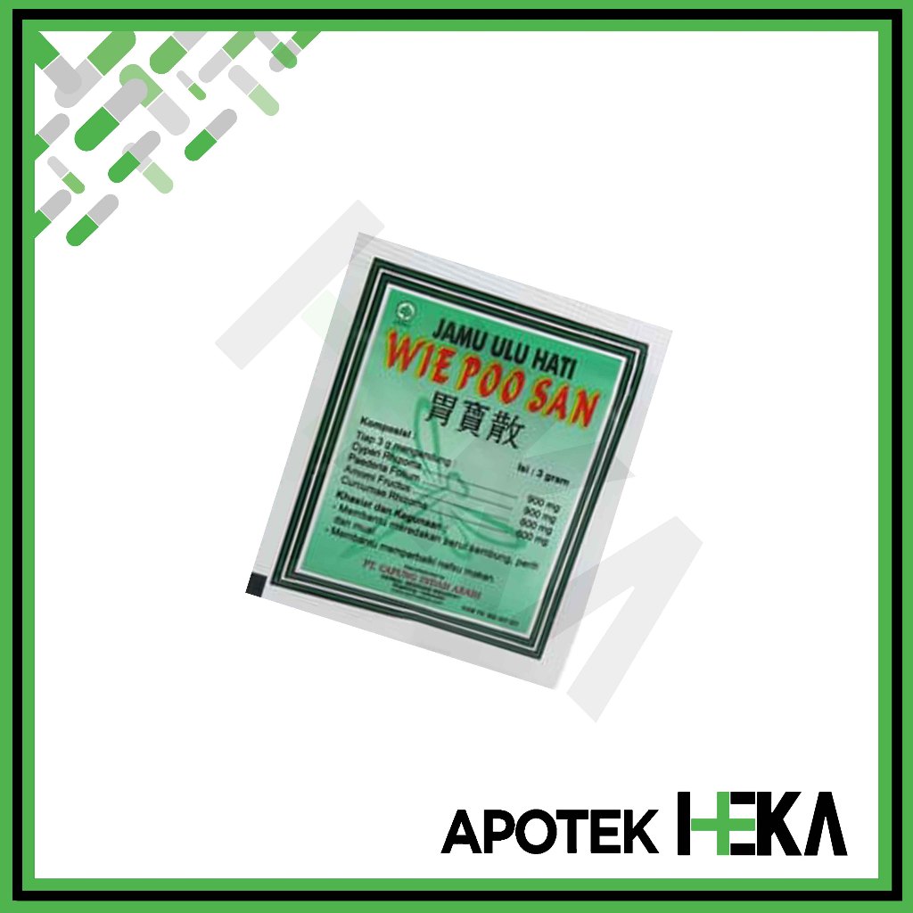 Wie Poo San 3 g Jamu Ulu Hati 1 Sachet - Mengatasi Kembung [BOGOR]