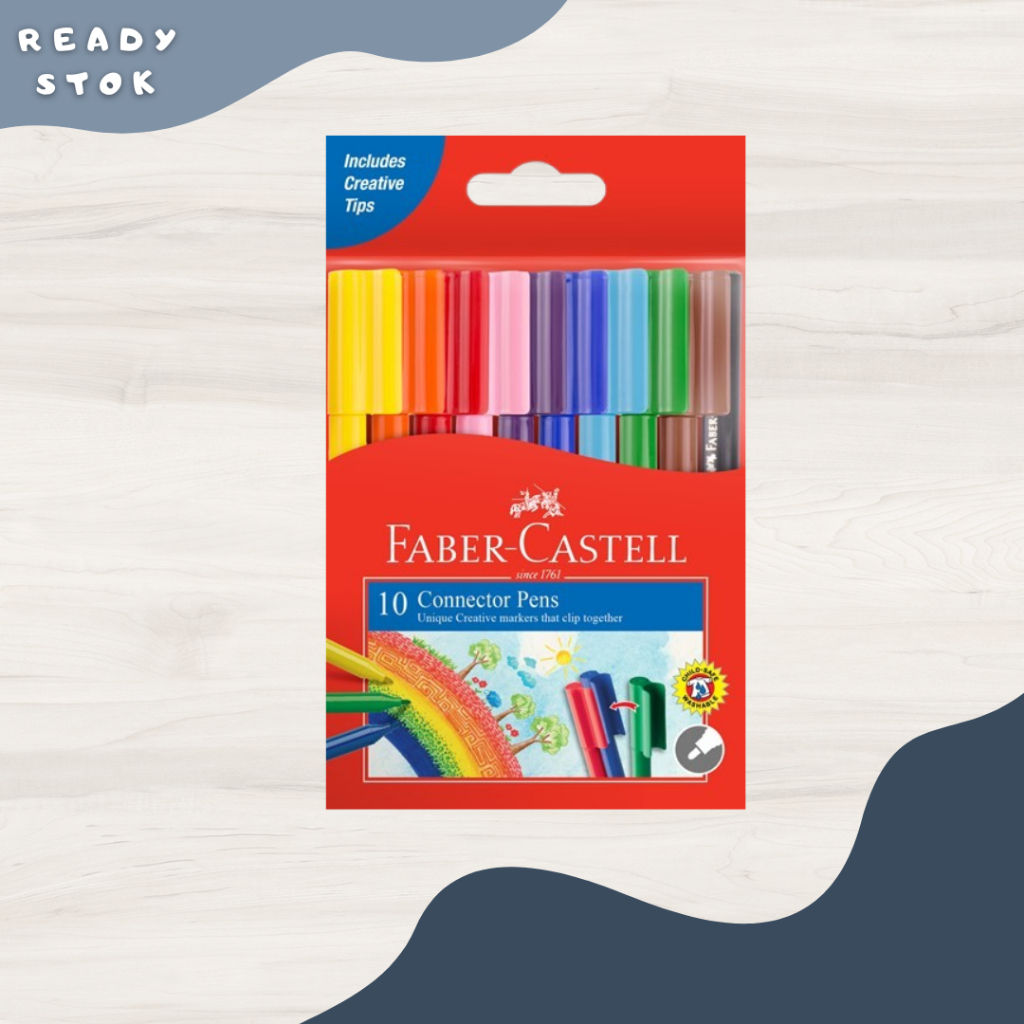 

CONNECTOR PEN 10 FABER CASTELL / COLOR PEN (SPIDOL WARNA) FABER-CASTELL ( SET )