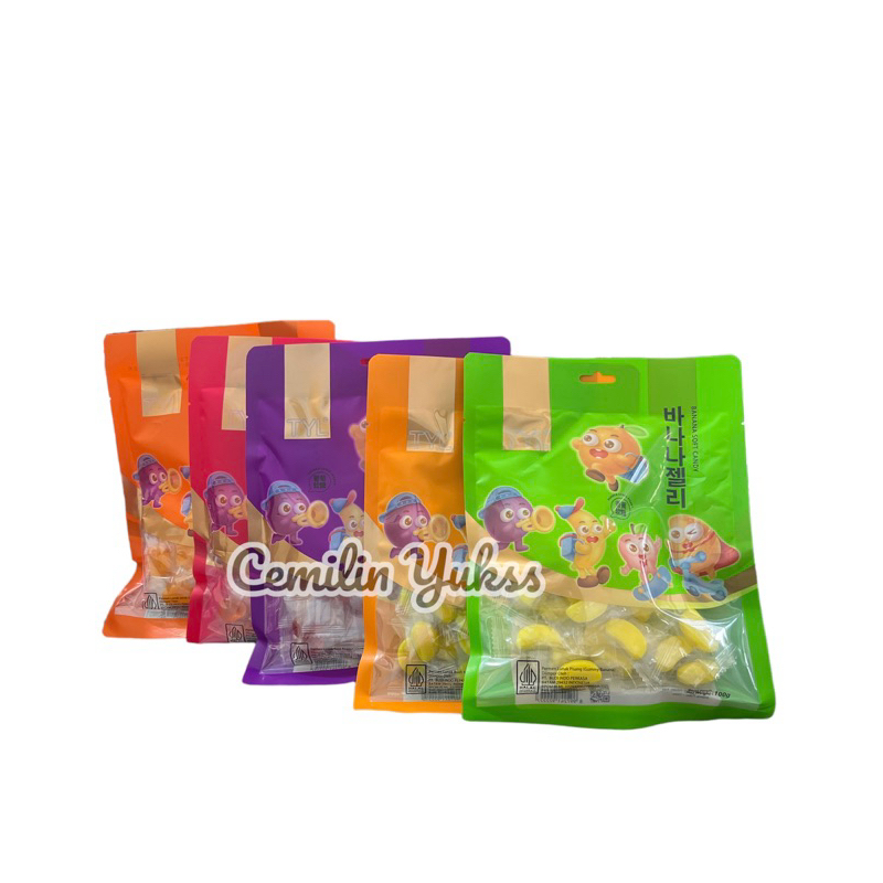 

TYL Baopi gummy Soft Candy 100g Permen Lunak Rasa Buah Mangga Peach Orange Grape Banana TYL Baopi Gummy Candy Permen Jelly Kupas