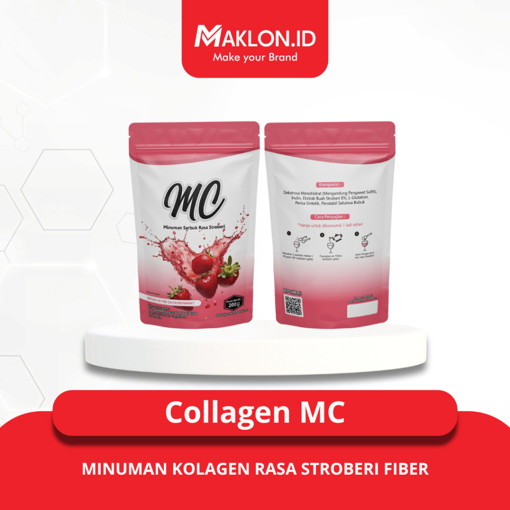 

Minuman Collagen Rasa Stroberi Fiber 200 gram