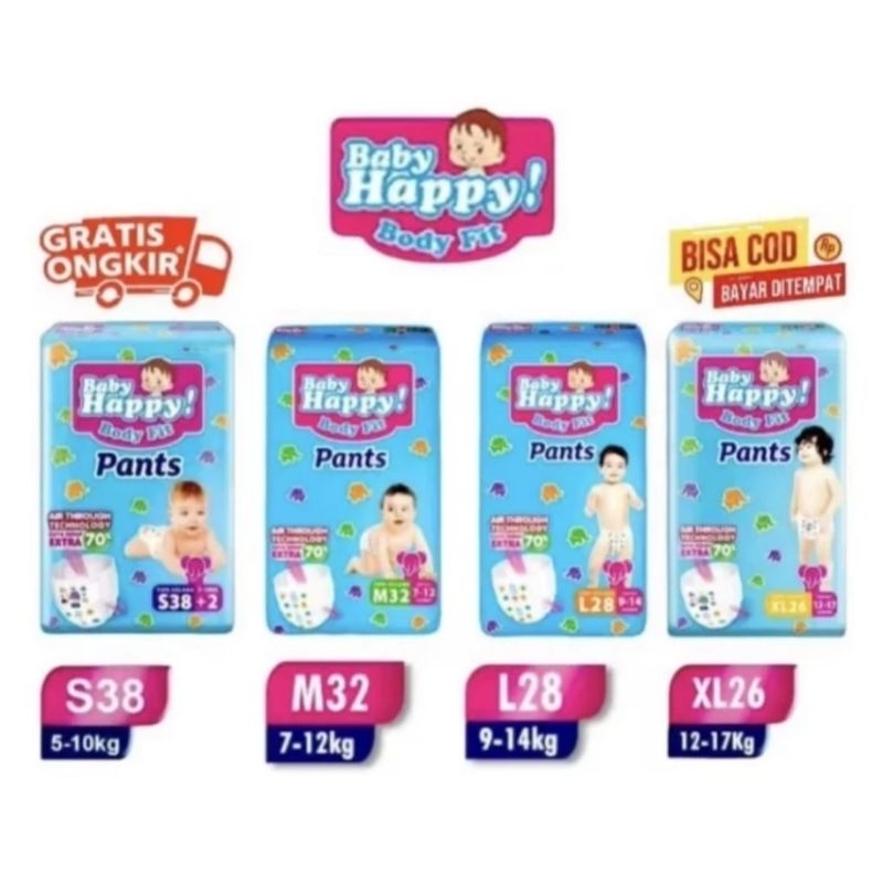 Pampers Baby Happy M32, L28, XL26