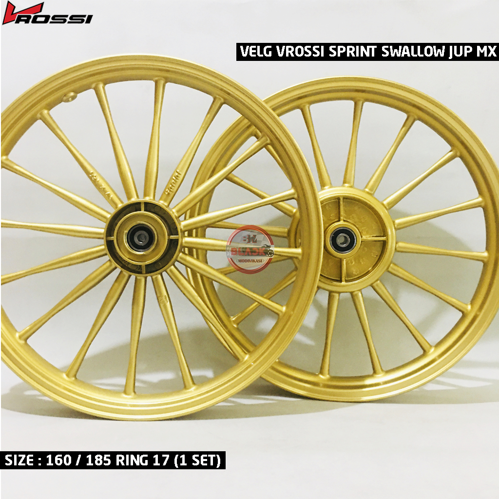 Velg V Rossi Sprint Swallow Jupiter MX King 1 Set Depan Belakang UK 160 / 185 Ring 17 Motor Jupiter 