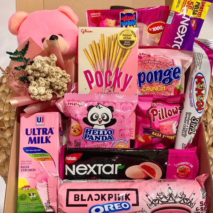 

XC26619 HAMPERS GIFT BOX SNACK BOX KADO ULANG TAHUN VALENTINE ANNIVERSARY parcel lebaran parcel idul fitri parcel idulfitri pink