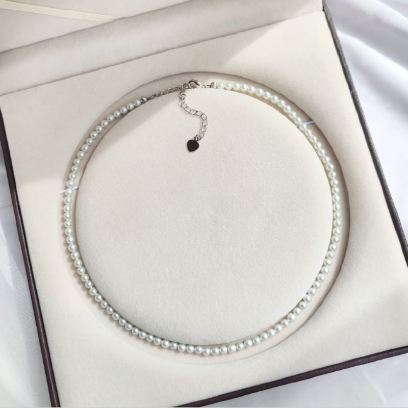 Kalung mutiara air laut Akoya asli kualitas super