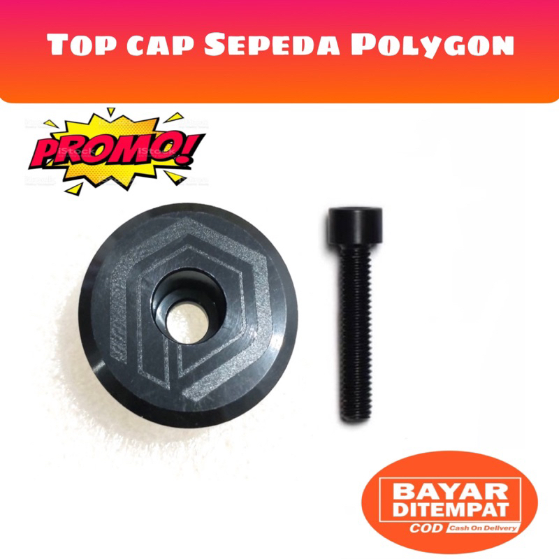 Tutup Stem Top Cap Headset Sepeda lengkap baut originial Polygon