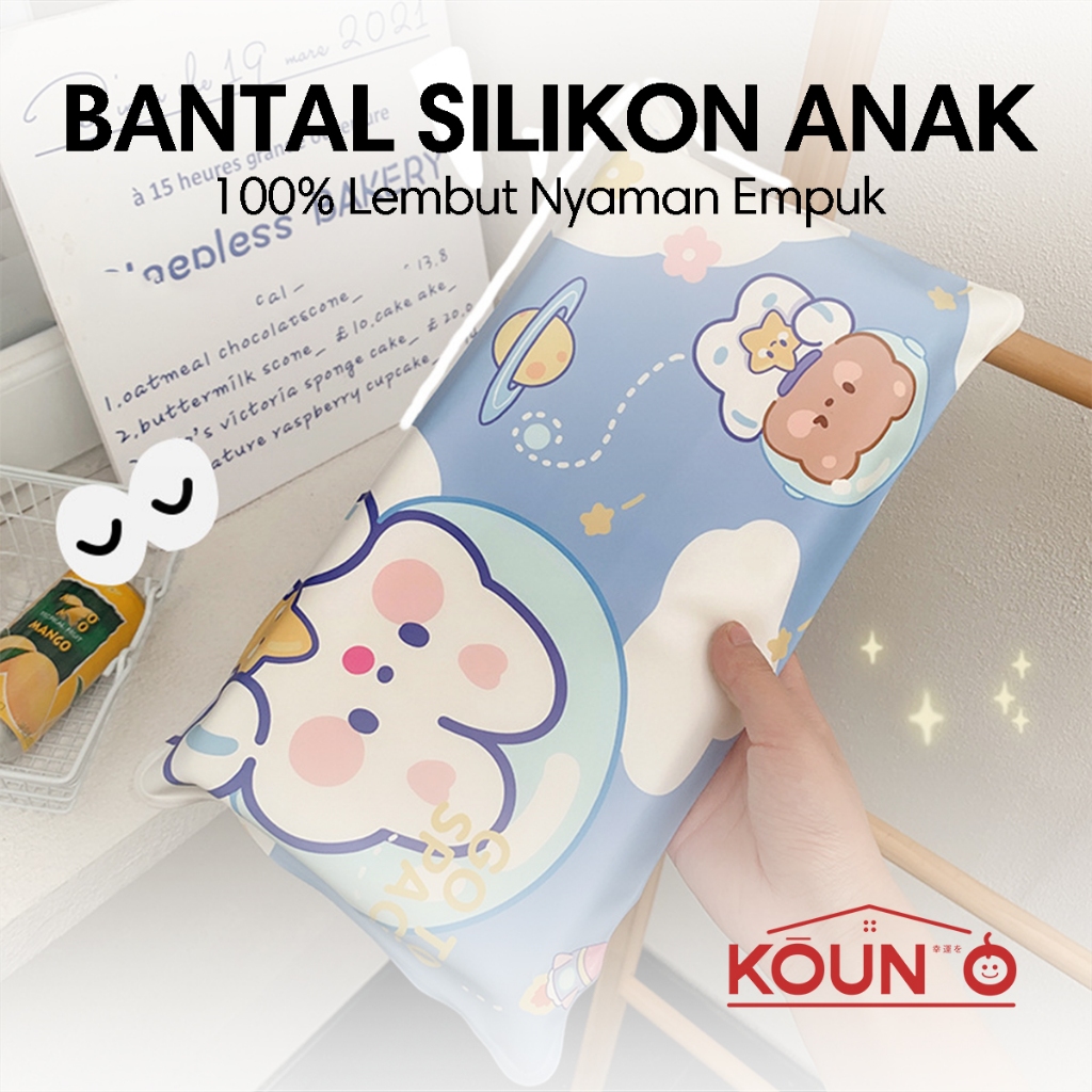 Bantal Silikon Anak Pillow Cooler Gel Dingin Motif Karakter Spons Busa Dengan Pendingin Air