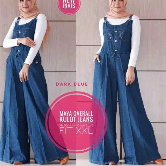 3 WARNA OVERALL JUMBO MAYA OVERALL MODEL KEKINIAN MATT JEANS WASH FIT TO XXL ART S8S9