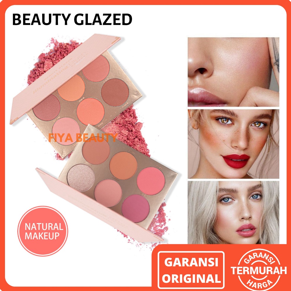 ART U76U Beauty Glazed illuminating Blush Pressed 6 Colors Beauty Glazed Blush On Beauty Glazed Blus