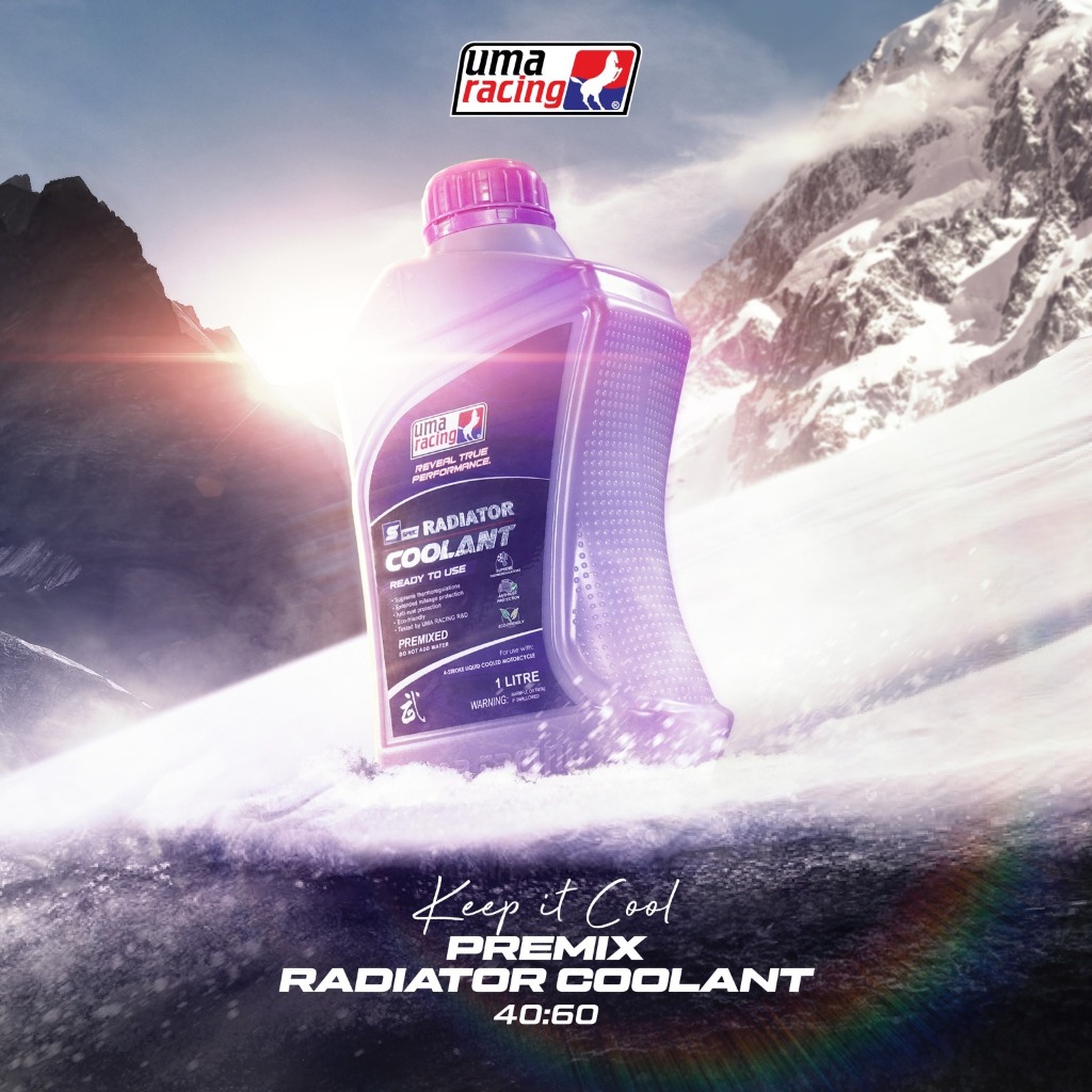 AIR RADIATOR COOLANT UMA RACING PREMIXED JAMINAN ORIGINAL