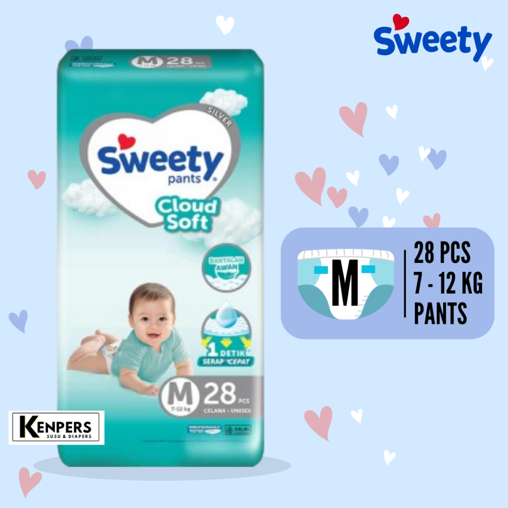 Pampers Sweety Silver Pants M 28