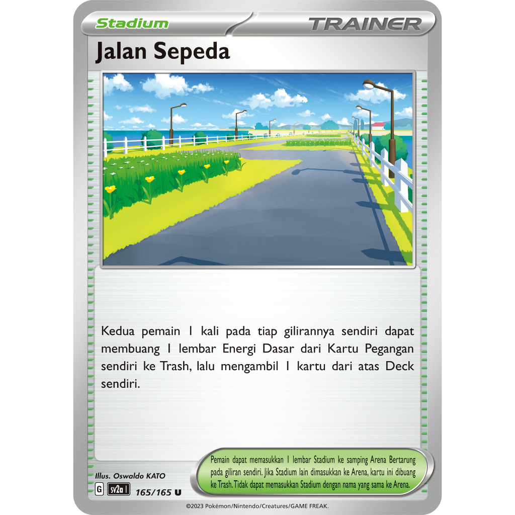 Jalan Sepeda sv2a U 165/165 RegG Kartu Pokemon Trainer TCG Bahasa Indonesia ( Gratis Sleeve )