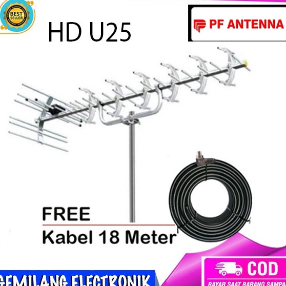 Vv Antenna TV PF HDU25  Digital  Analog Very High Gain Antena  Antena PF Digital HDU25  Antenna TV L