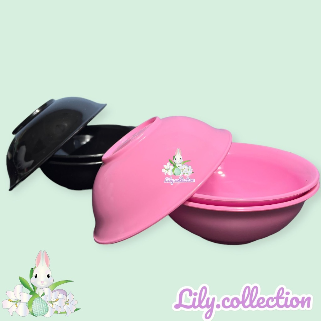 LILYCOLLECTION Mangkok mie melamin pink / mangkok bakso melamin tebal / mangkok makan melamin 7 inch