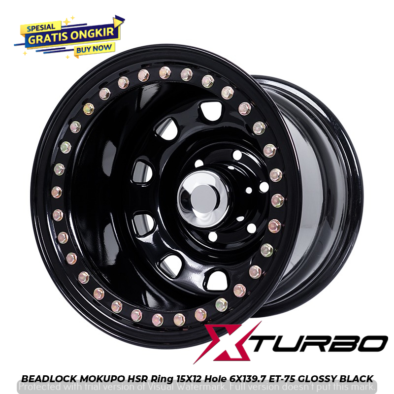 PELEK OFFROAD HSR BEADLOCK RING 15 LEBAR 12 FORAD RANGER HILLUX TRITON