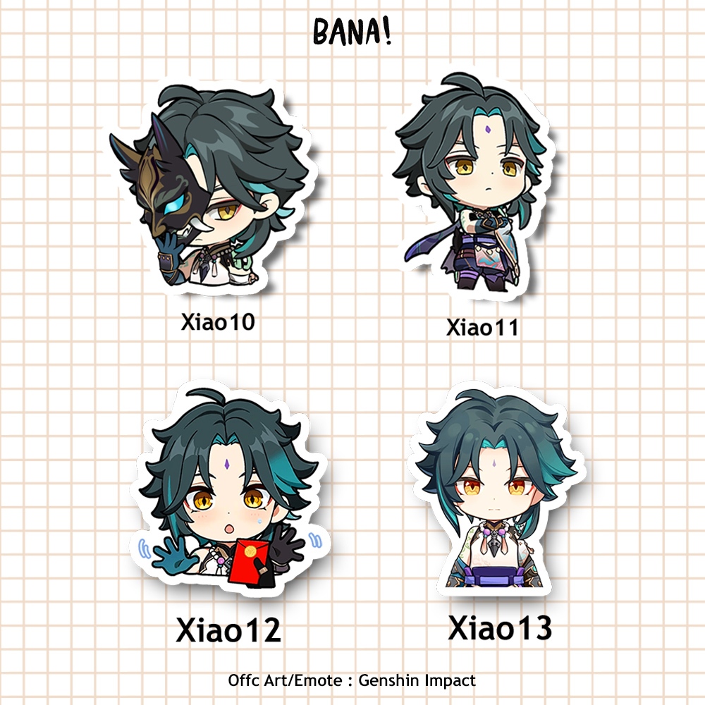 

Stiker Genshin Impact XIAO Sticker Vinyl Waterproof Bijian | BANA