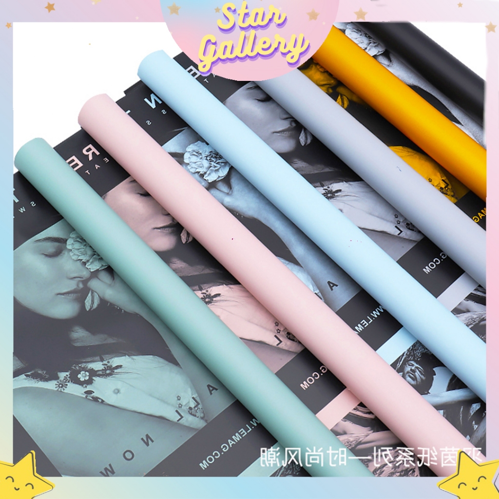 

(1 PACK ISI 20 PCS) Kertas Bunga Buket Motif Majalah Flower Wrapping Magazine Florist Kertas Kado KB6014