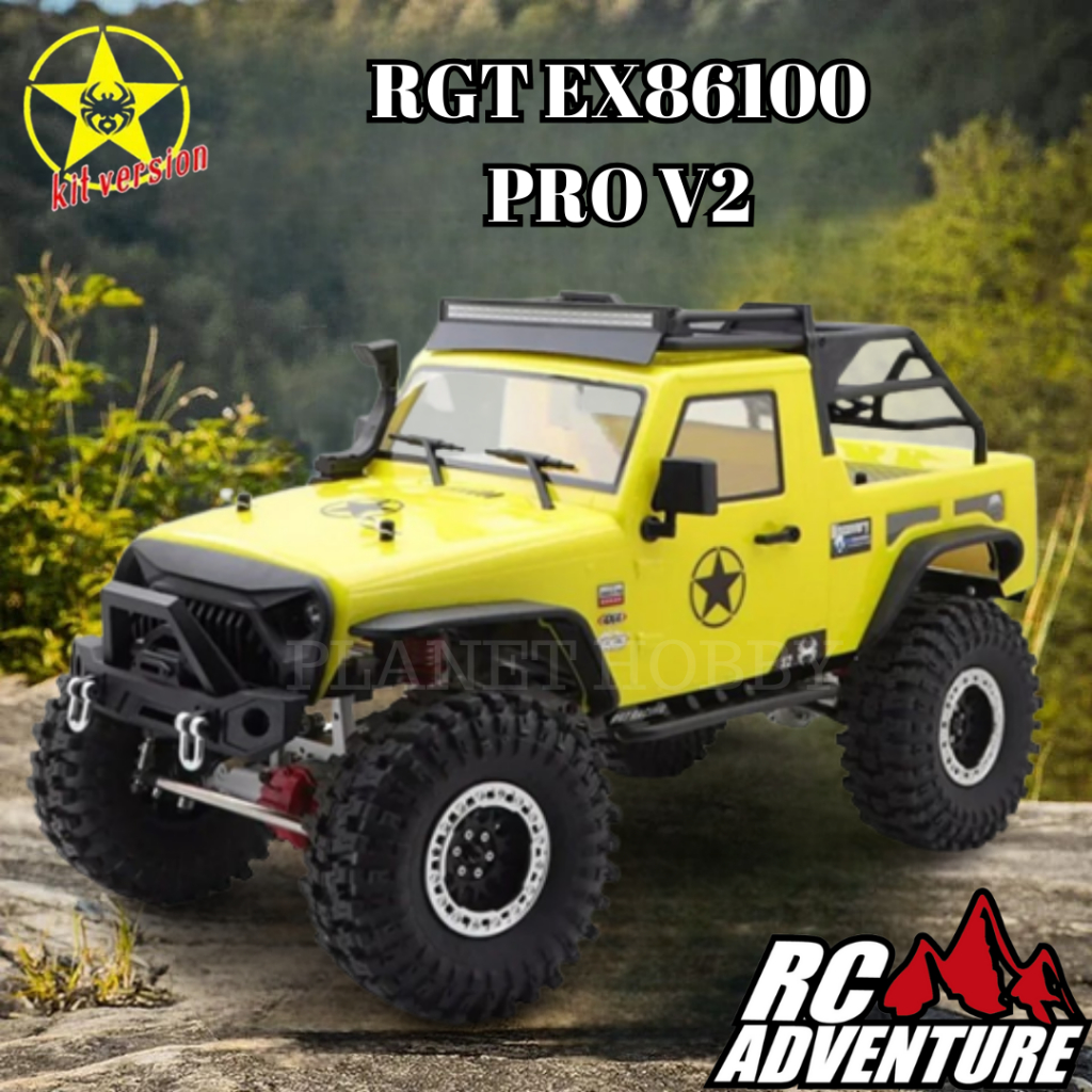 RGT EX86100 Pro V2 Rock Cruiser Offroad 1/10 Scale RC Rakit Crawler Kit Version