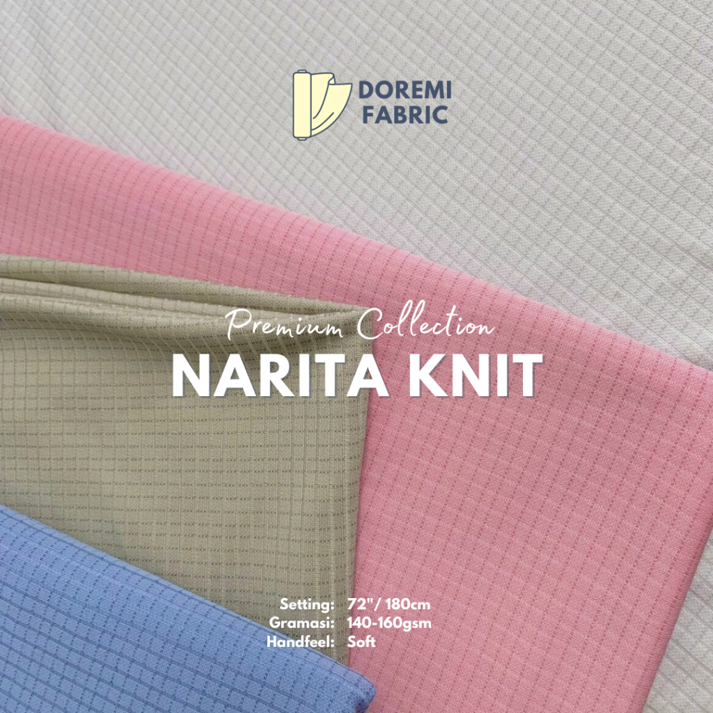 (METERAN) Kain DOREMI NARITA KNIT PREMIUM
