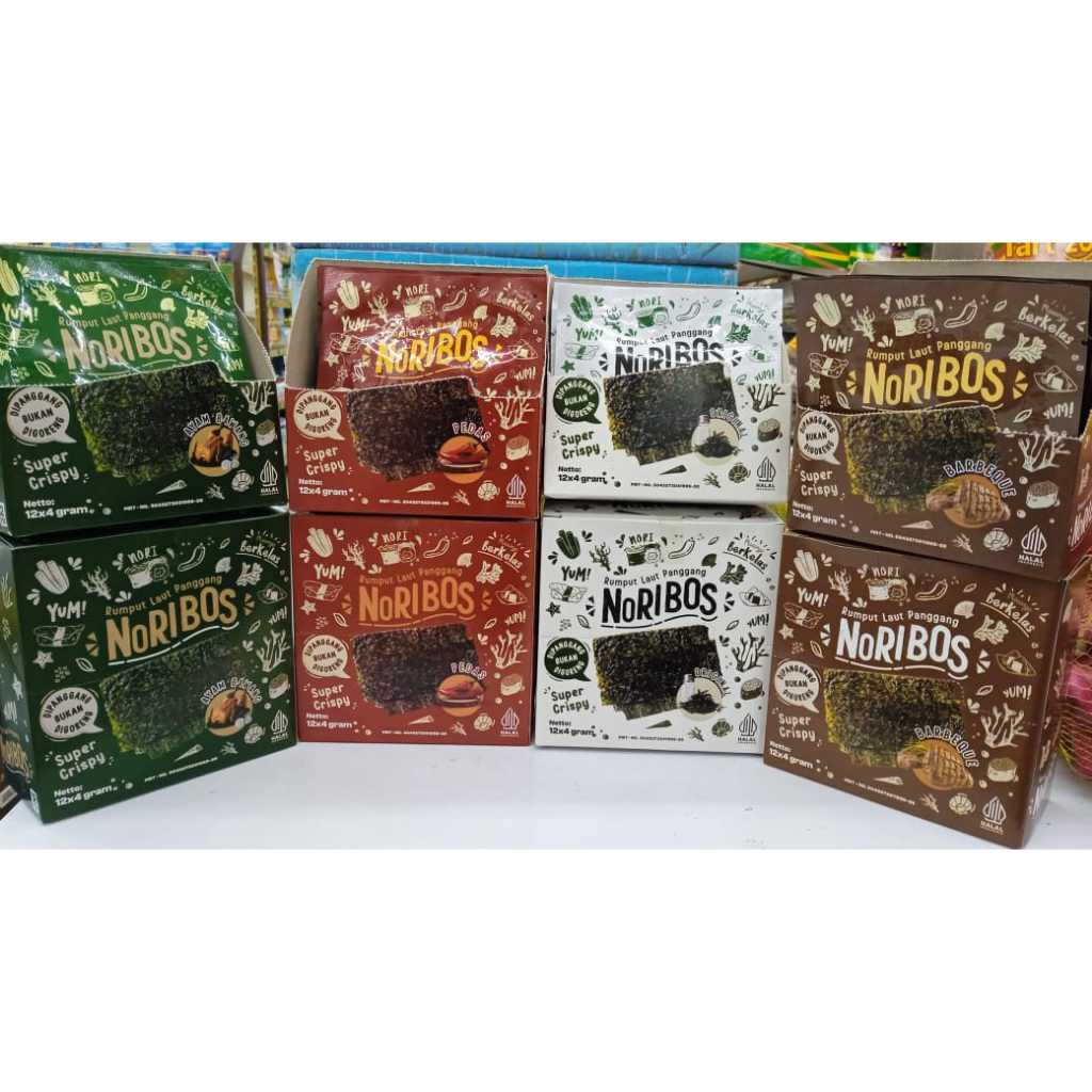 

NORIBOS RUMPUT LAUT PANGGANG 3.5GRAM (1box isi 12pcs)