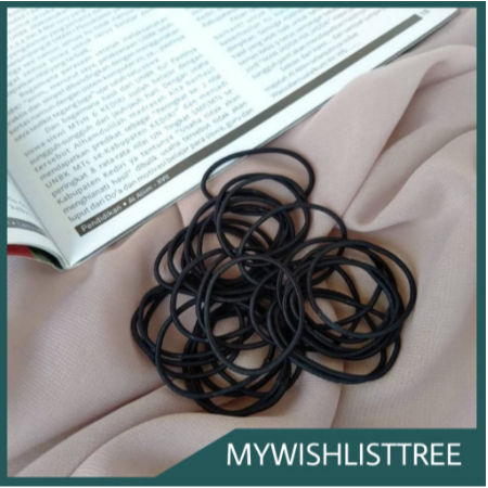 GELANG KARET HITAM POLOS GELANG PERTEMANAN KARET HITAM