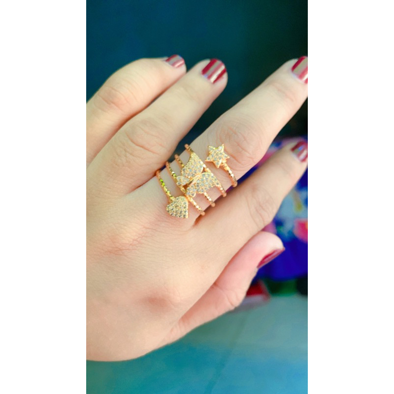 cincin spiral motif kupu