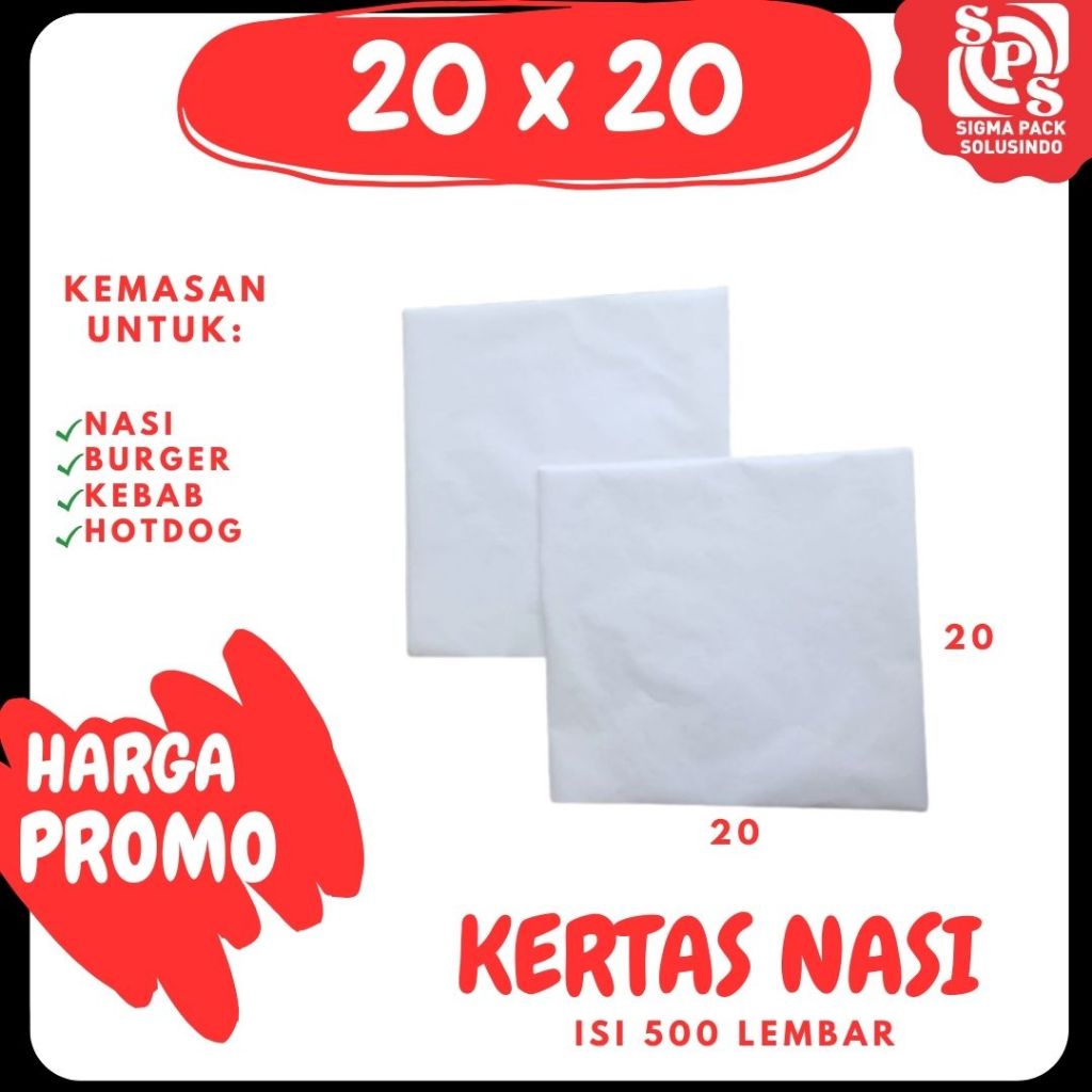 

Isi 500 Kertas bungkus Nasi Foodgrade | Paper Wrap Food grade | PaperWrap putih | Mg Laminsi | ZIGMA PACK