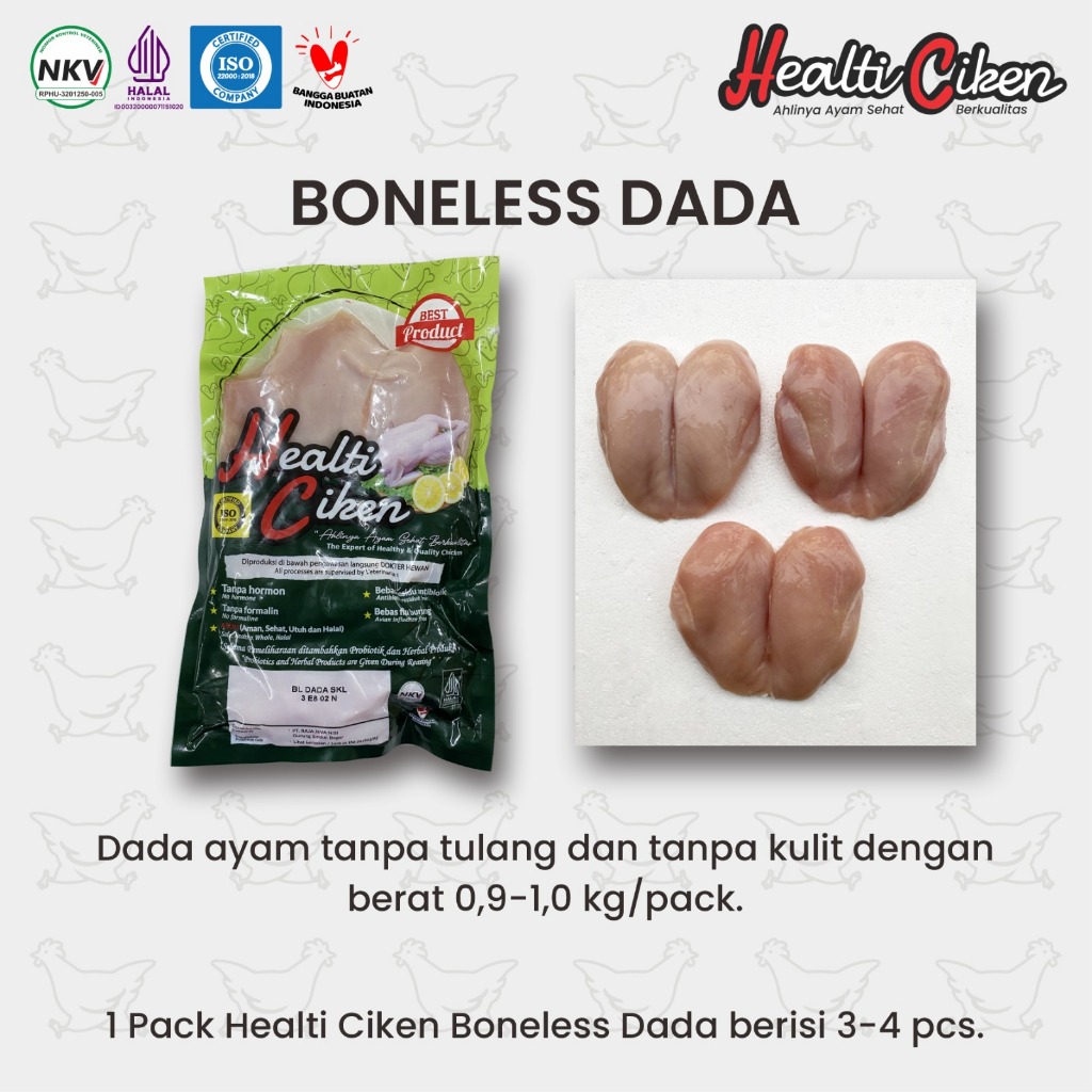 

DADA Ayam organik probiotik, halal, bebas hormon dan bahan kimia, Berat 0,9gr - 1kg