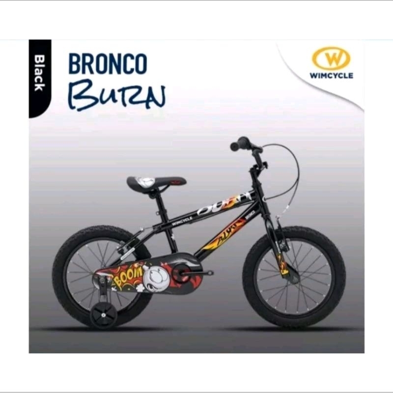 Sepeda Anak Laki BMX Wimcycle Bronco Burn 16 & 20 inch