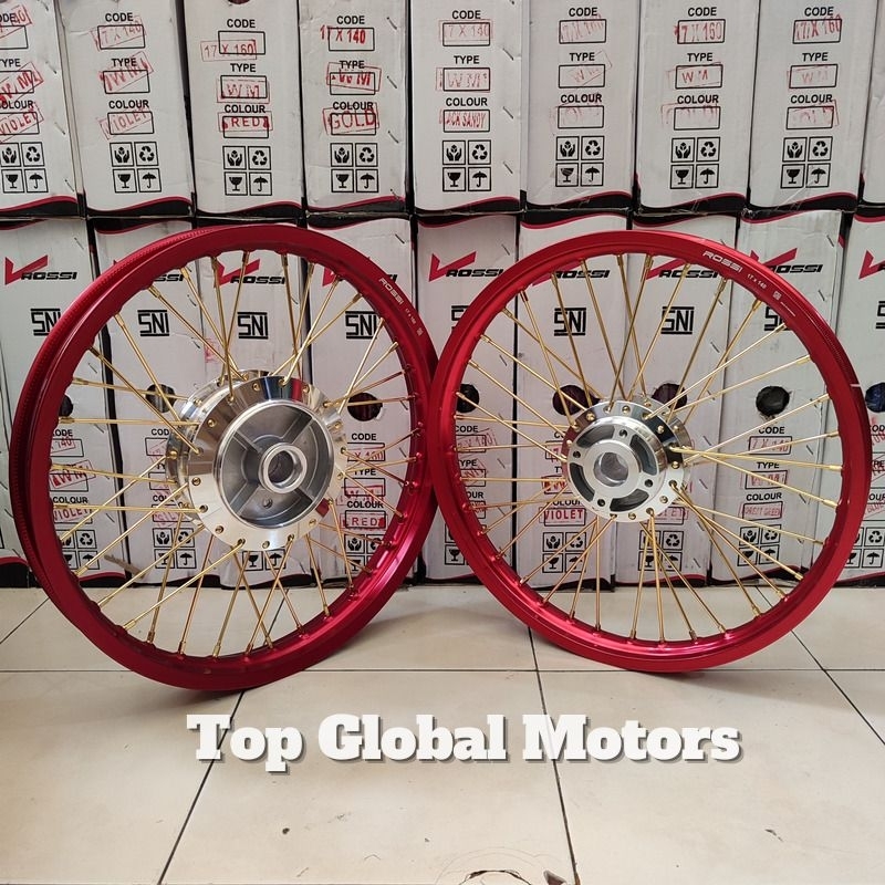 VELG PELEK ROSSI KHARISMA REVO SUPRAFITNEW SEPASANG ORIGINAL RING 17