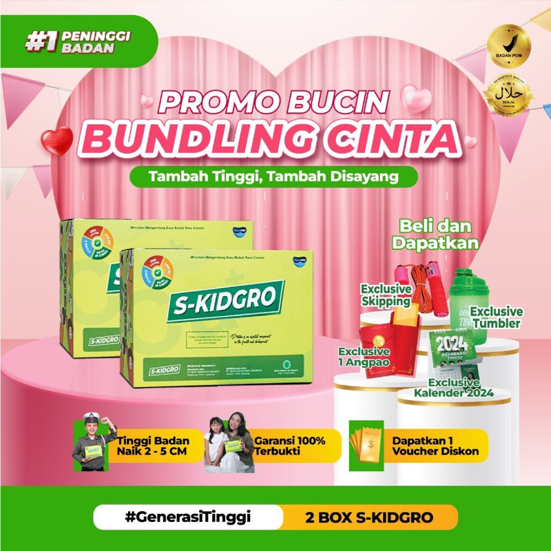 S-KIDGRO SUSU PENINGGI BADAN ANAK TERBAIK FREE TUMBLR DAN SKIPPING susu peninggi alami aman tanpa ef