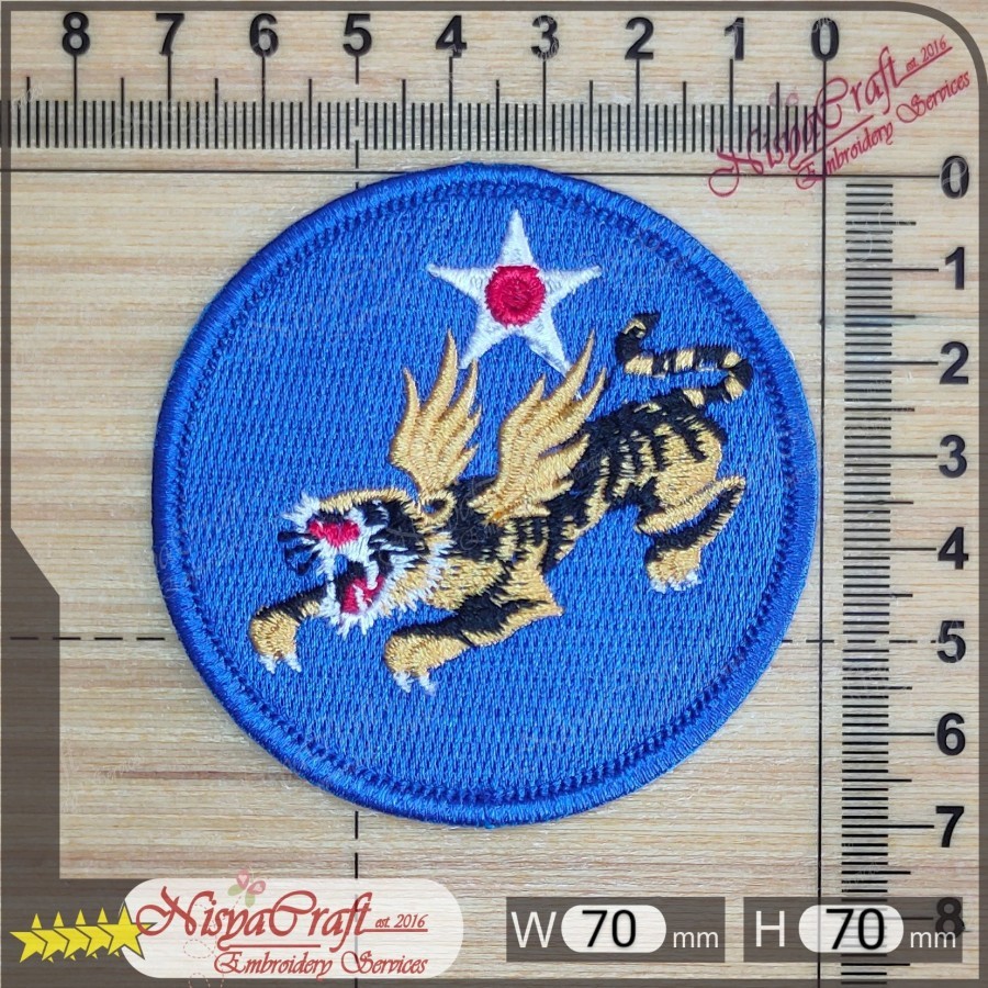NCEP01003-0011 USAAF 14th Airforce Flying tiger | SSI |  WW2 Emblem Sew On Iron Patch Bordir
