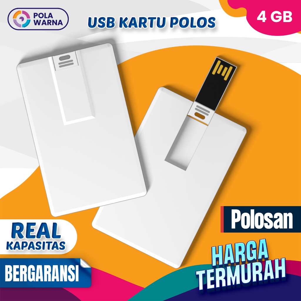 REAL KAPASITAS Flashdisk Kartu 4 GB - USB FD FLASHDISK CARD 4 GB POLOS